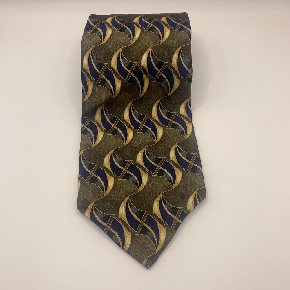 Nordstrom By JZ Richards Tie Dark Green Long All Silk Made In USA